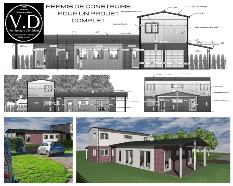 Architecte d'intérieur, permis de construire à Grandvilliers, projet de construction en container maritime